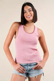 Very J Blanket Style Sleeveless Knit Tank  Style Ratio