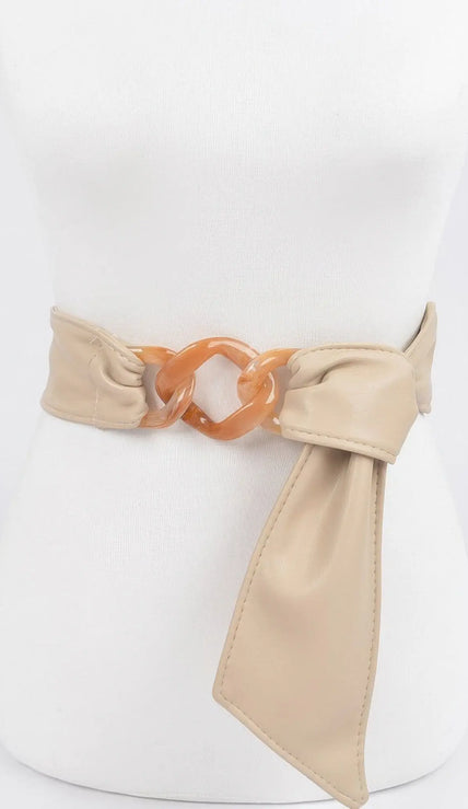 Acrylic Chain Buckle Elastic Waisted Belt  Style Ratio