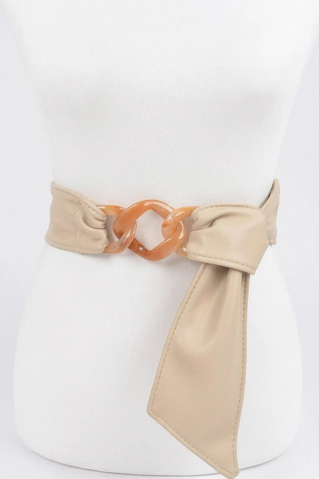 Acrylic Chain Buckle Elastic Waisted Belt  Style Ratio