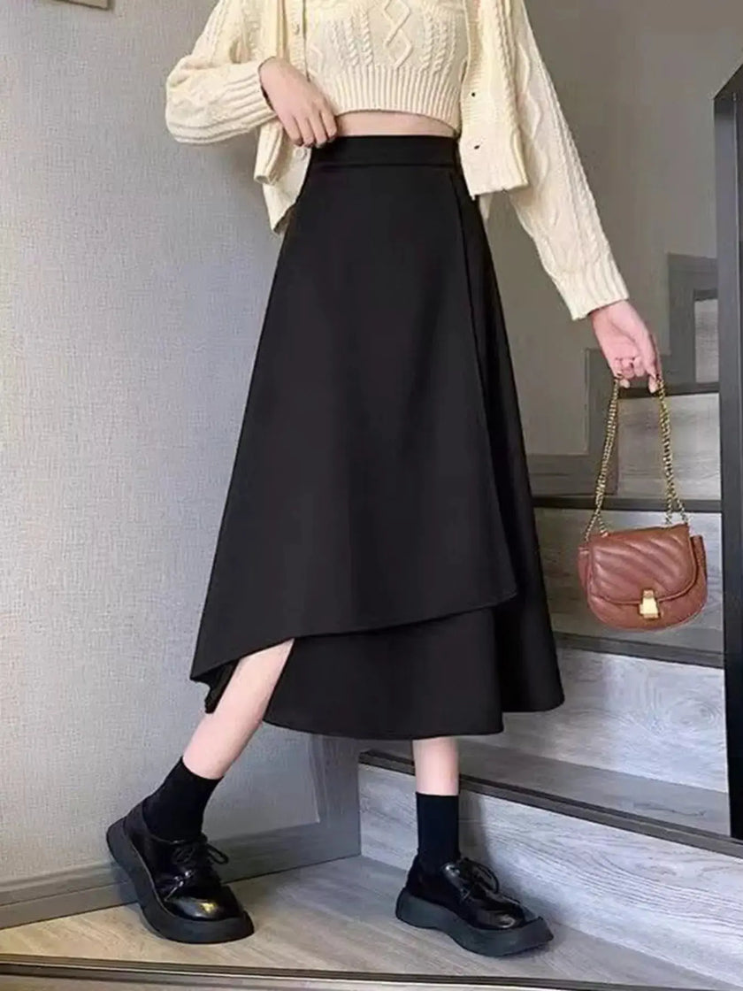Asymmetrical Hem A-Line Skirt  Style Ratio
