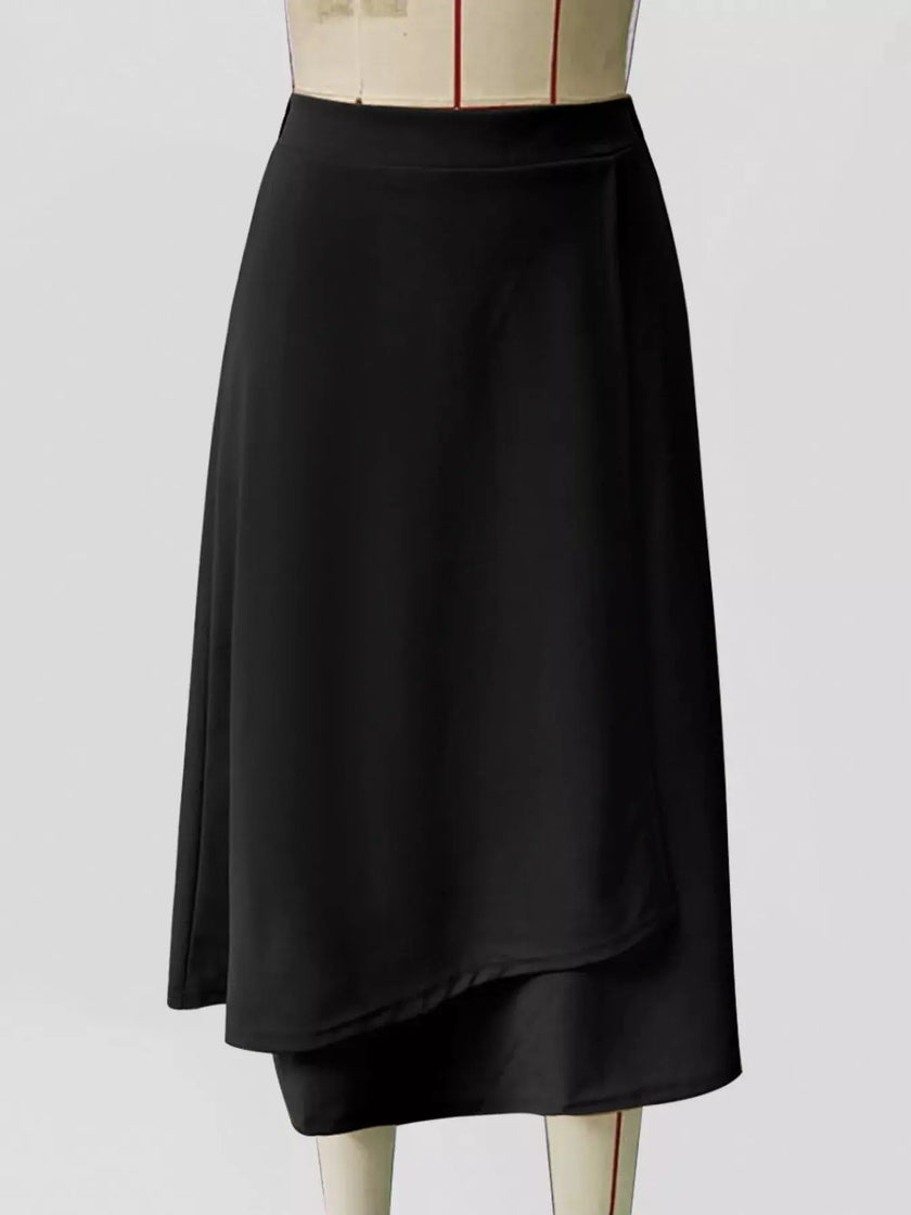 Asymmetrical Hem A-Line Skirt  Style Ratio