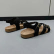 Open Toe Flat Buckle Sandals - Style Ratio