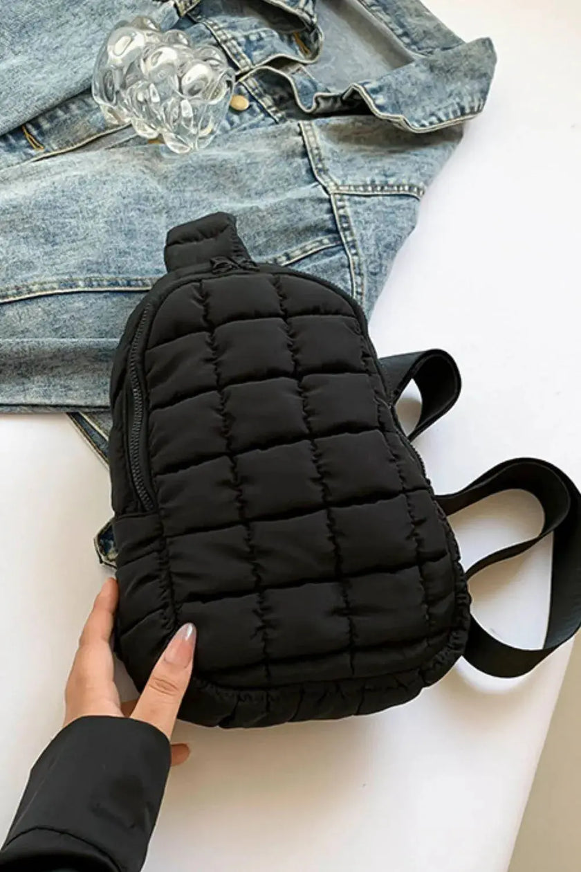 Quilted Nylon Crossbody Bag  Style Ratio