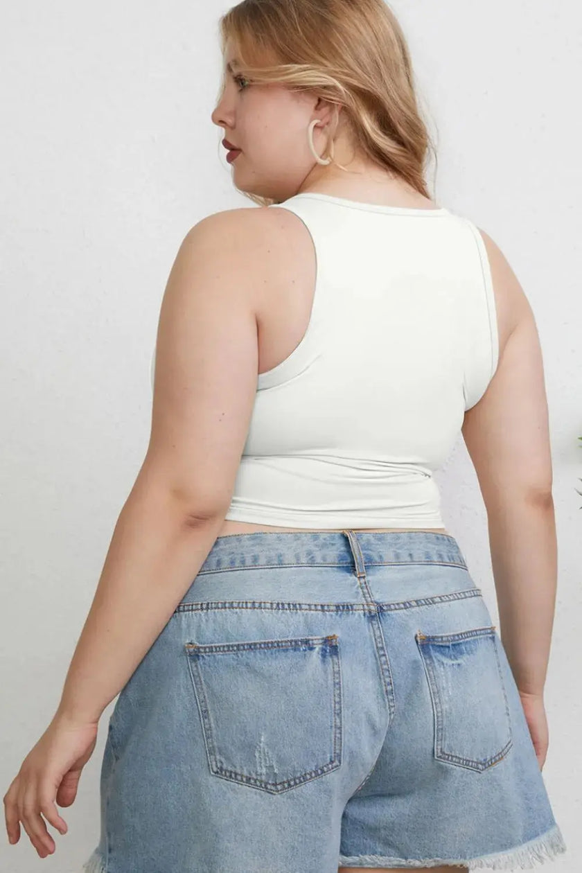 Basic Bae Full Size Round Neck Slim Tank  Style Ratio