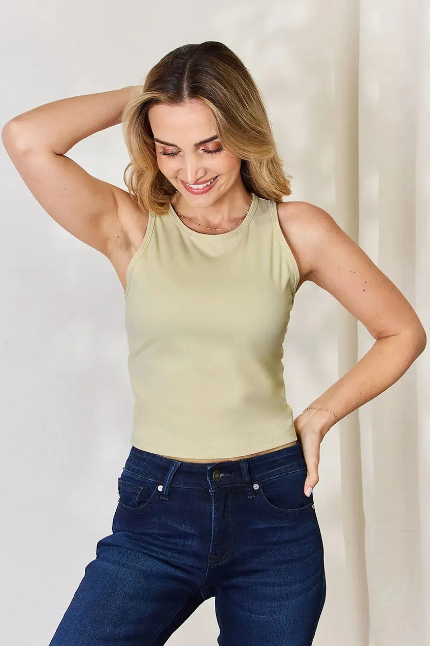 Basic Bae Full Size Round Neck Slim Tank  Style Ratio