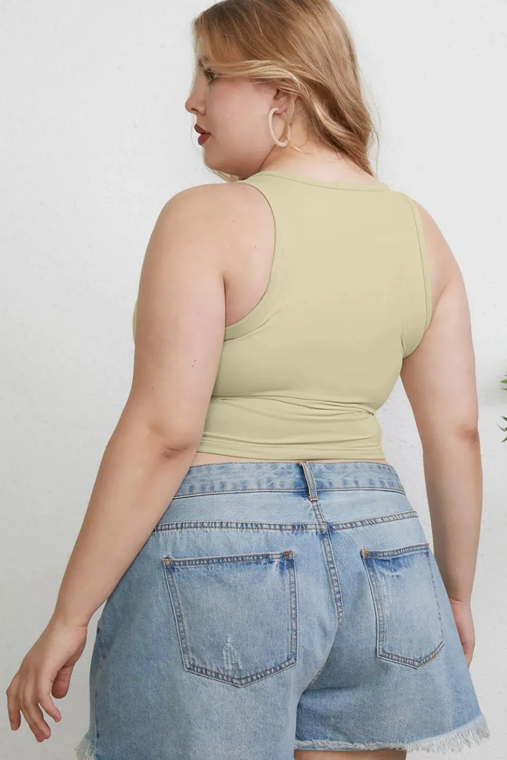 Basic Bae Full Size Round Neck Slim Tank  Style Ratio