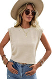 Beige Solid Textured Batwing Sleeve Crew Neck Top  Style Ratio
