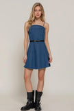 Belted Cami A-line Mini Dress  Style Ratio
