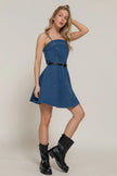 Belted Cami A-line Mini Dress  Style Ratio