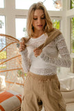 BiBi Ruffles Detail Flower Lace Top  Style Ratio