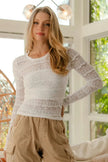BiBi Ruffles Detail Flower Lace Top  Style Ratio