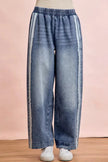 BiBi Washed Lace Contrast Sided Jeans  Style Ratio