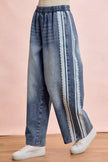 BiBi Washed Lace Contrast Sided Jeans  Style Ratio