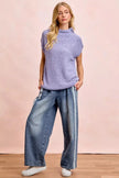 BiBi Washed Lace Contrast Sided Jeans  Style Ratio
