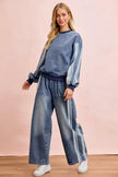 BiBi Washed Lace Contrast Sided Jeans  Style Ratio