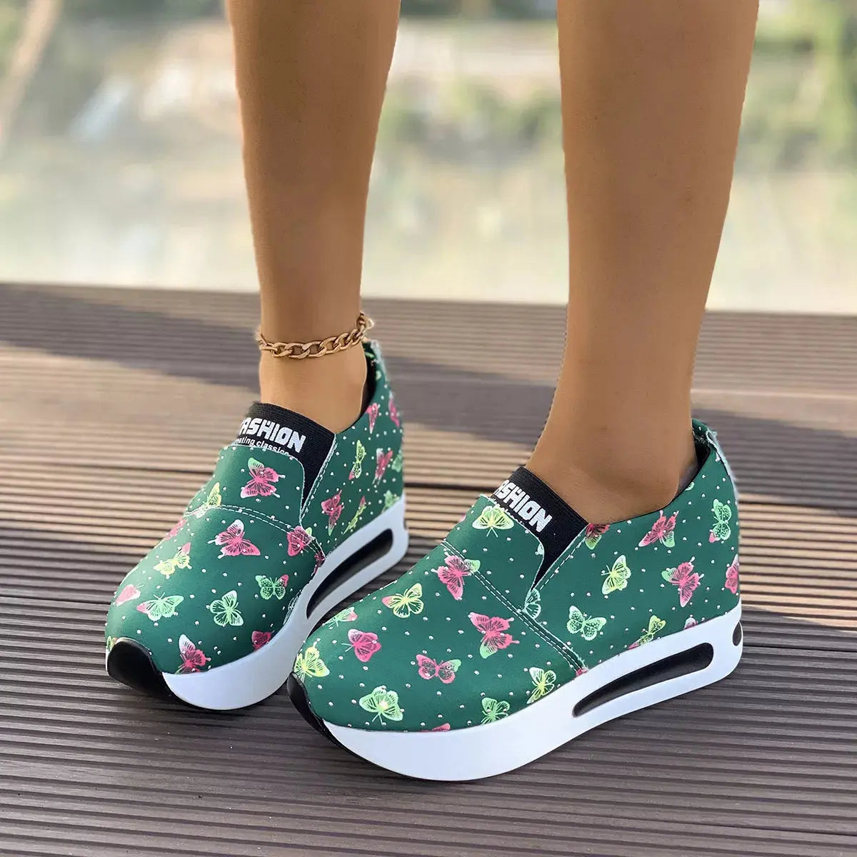 Butterfly Round Toe Slip-Ons  Style Ratio