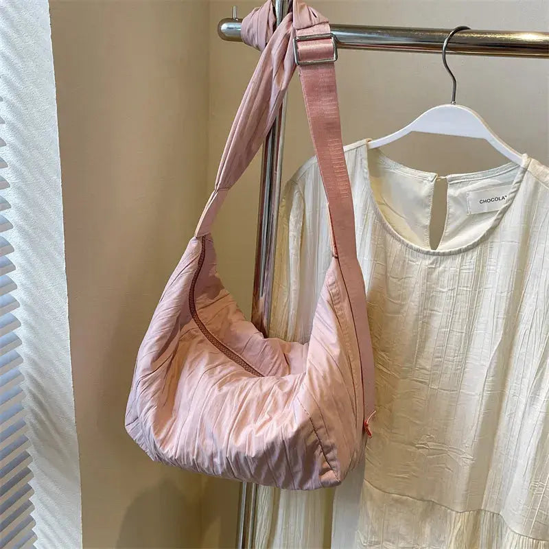 Pleated Dumpling Crossbody Bag  Style Ratio
