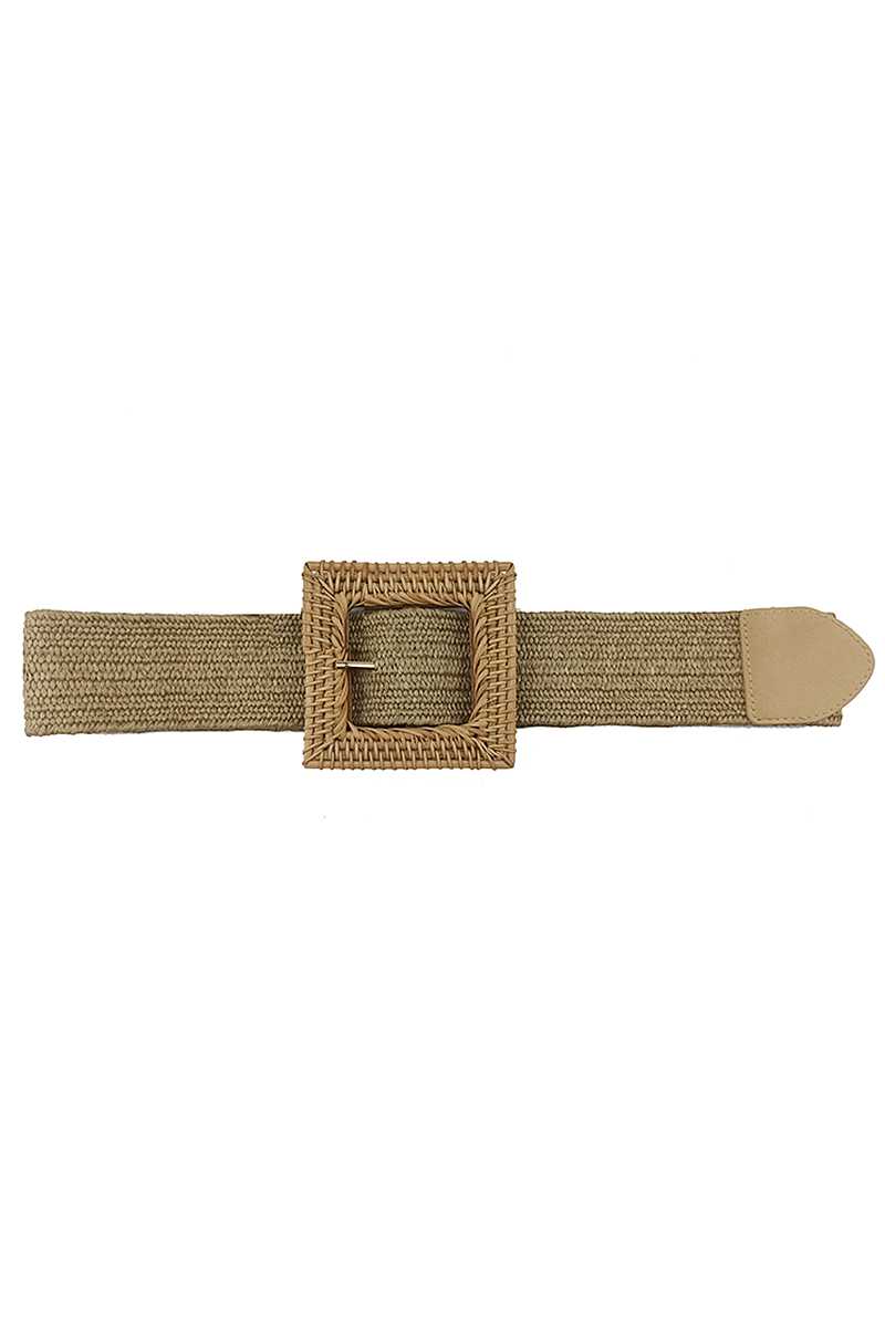 Square Straw Belt Buckle