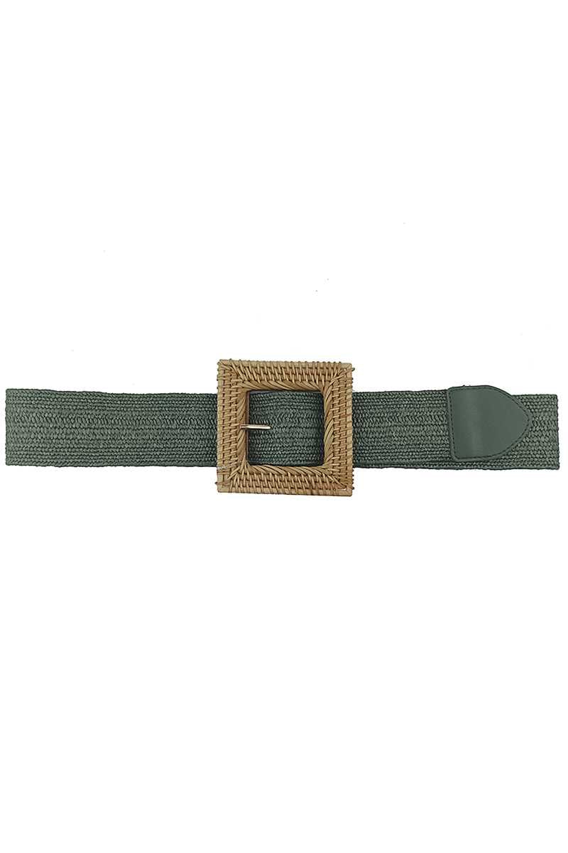 Square Straw Belt Buckle