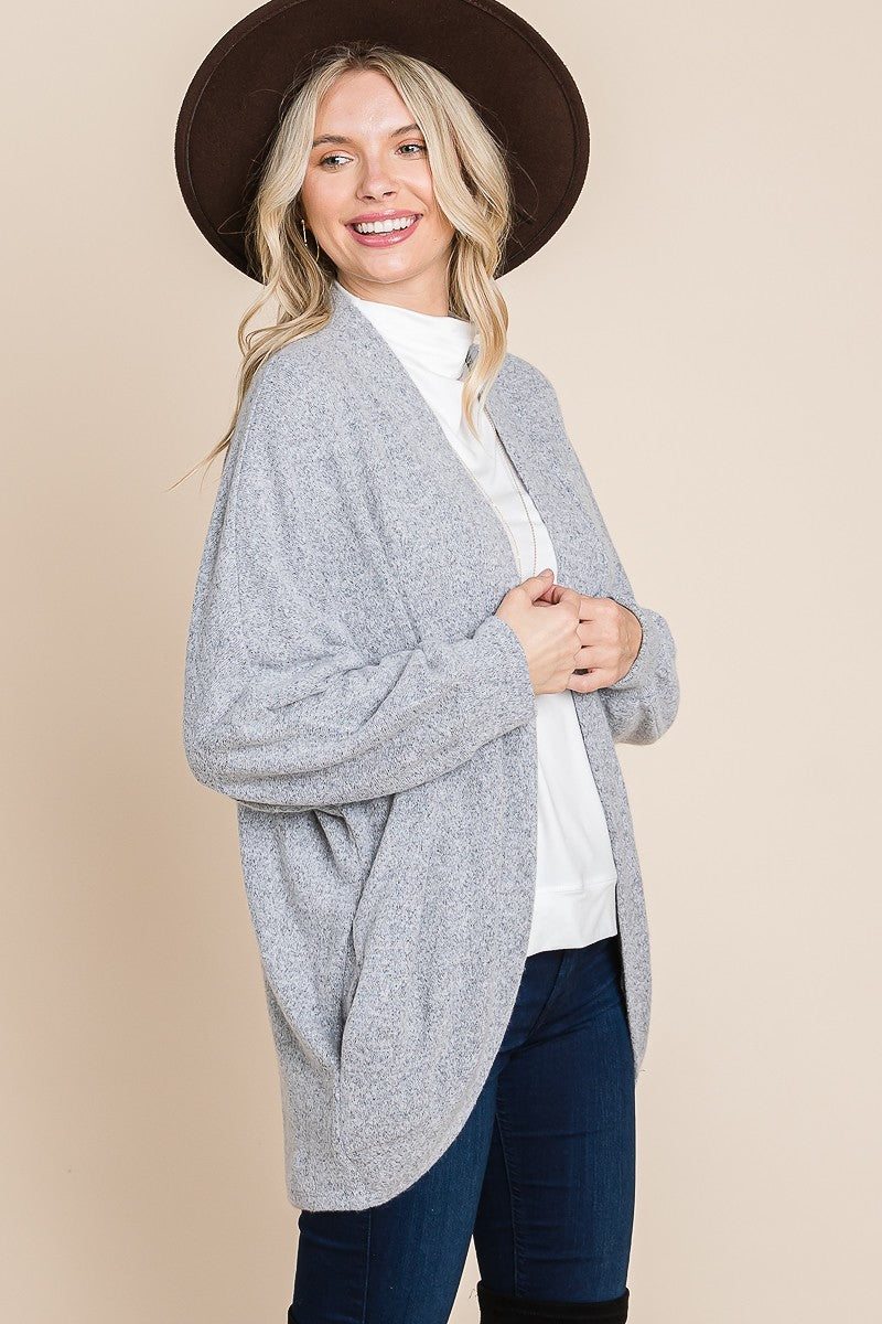 Circle Cardigan With Side Pockets