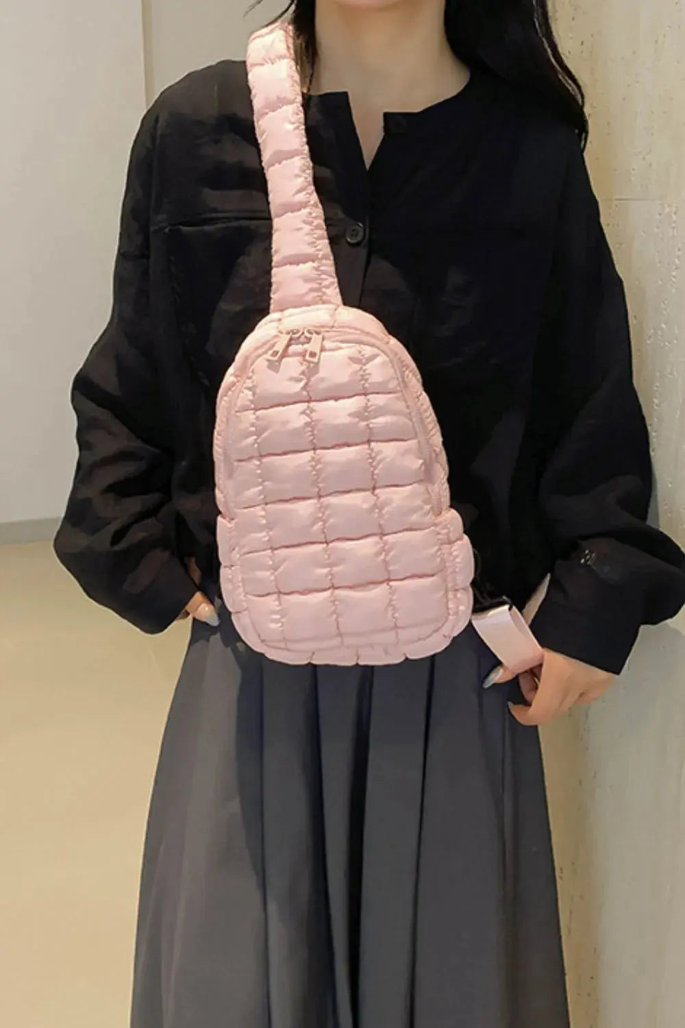 Quilted Nylon Crossbody Bag  Style Ratio