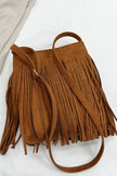 Suede Fringe Shoulder Bag  Style Ratio