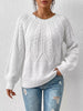 Cable-Knit Round Neck Sweater  Style Ratio