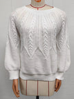 Cable-Knit Round Neck Sweater  Style Ratio