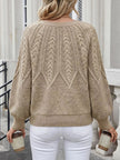 Cable-Knit Round Neck Sweater  Style Ratio