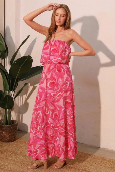 Chasing Petals Strapless Maxi Dress  Style Ratio