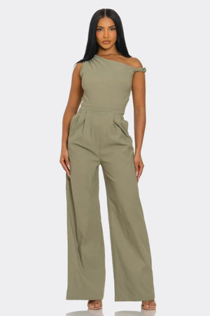 Chic Poise One-shoulder Jumpsuit  Style Ratio