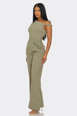Chic Poise One-shoulder Jumpsuit  Style Ratio