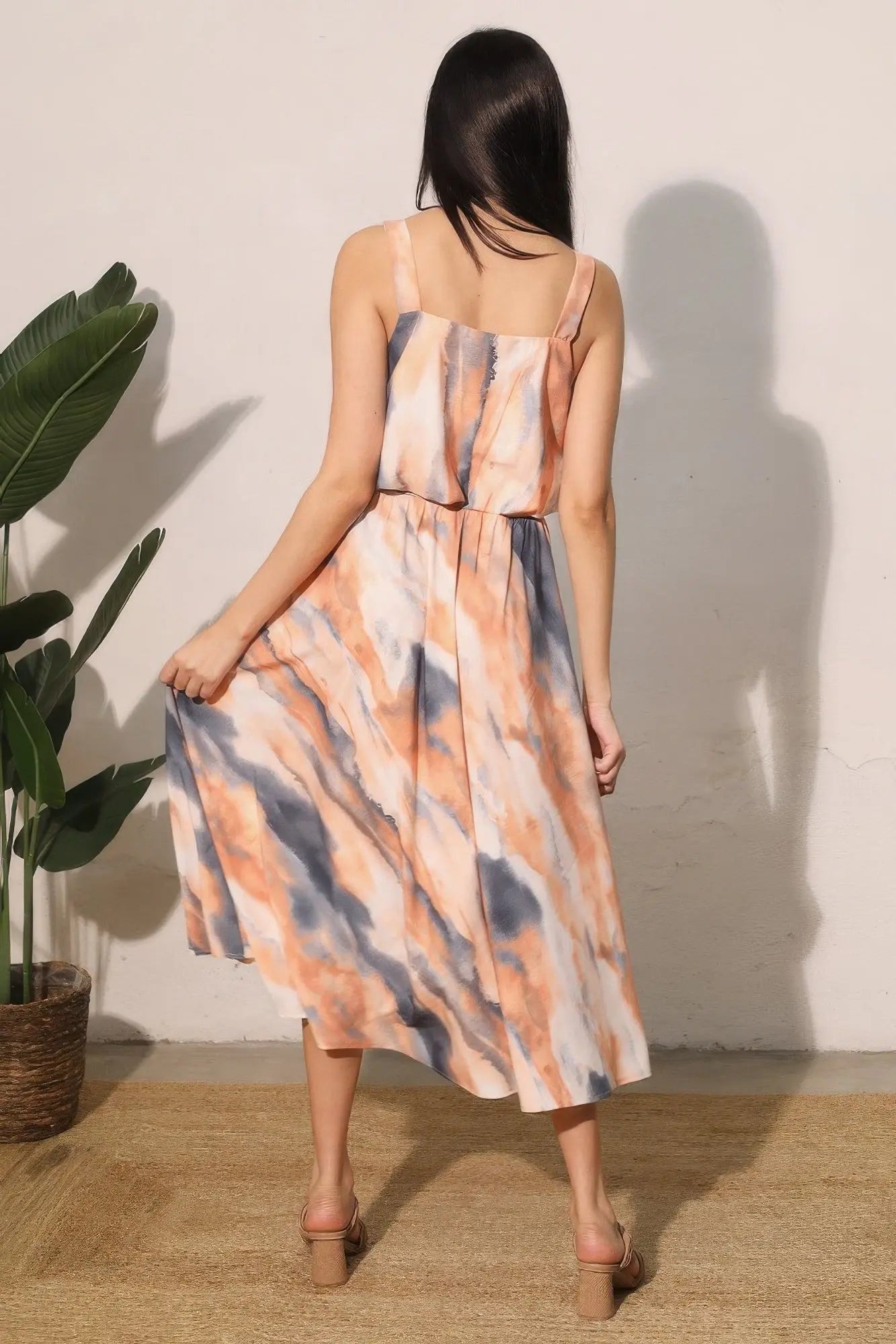 Cloud Tie Dye Midi Swing Skirt  Style Ratio