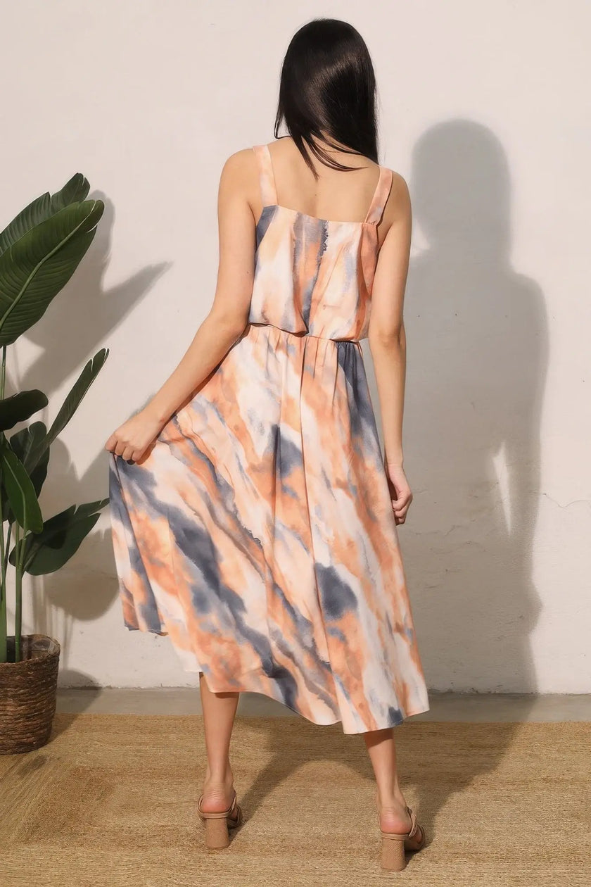 Cloud Tie Dye Midi Swing Skirt  Style Ratio