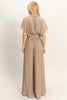 Collared Wrap Top & Wide-leg Pants Set  Style Ratio