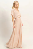 Collared Wrap Top & Wide-leg Pants Set  Style Ratio
