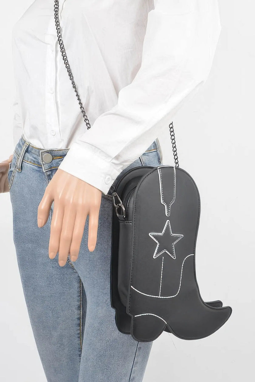 Cowboy Boots Crossbody Chain Bag  Style Ratio