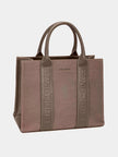 David Jones Canvas Tote Handbag with Contrast Leather Handles  Style Ratio