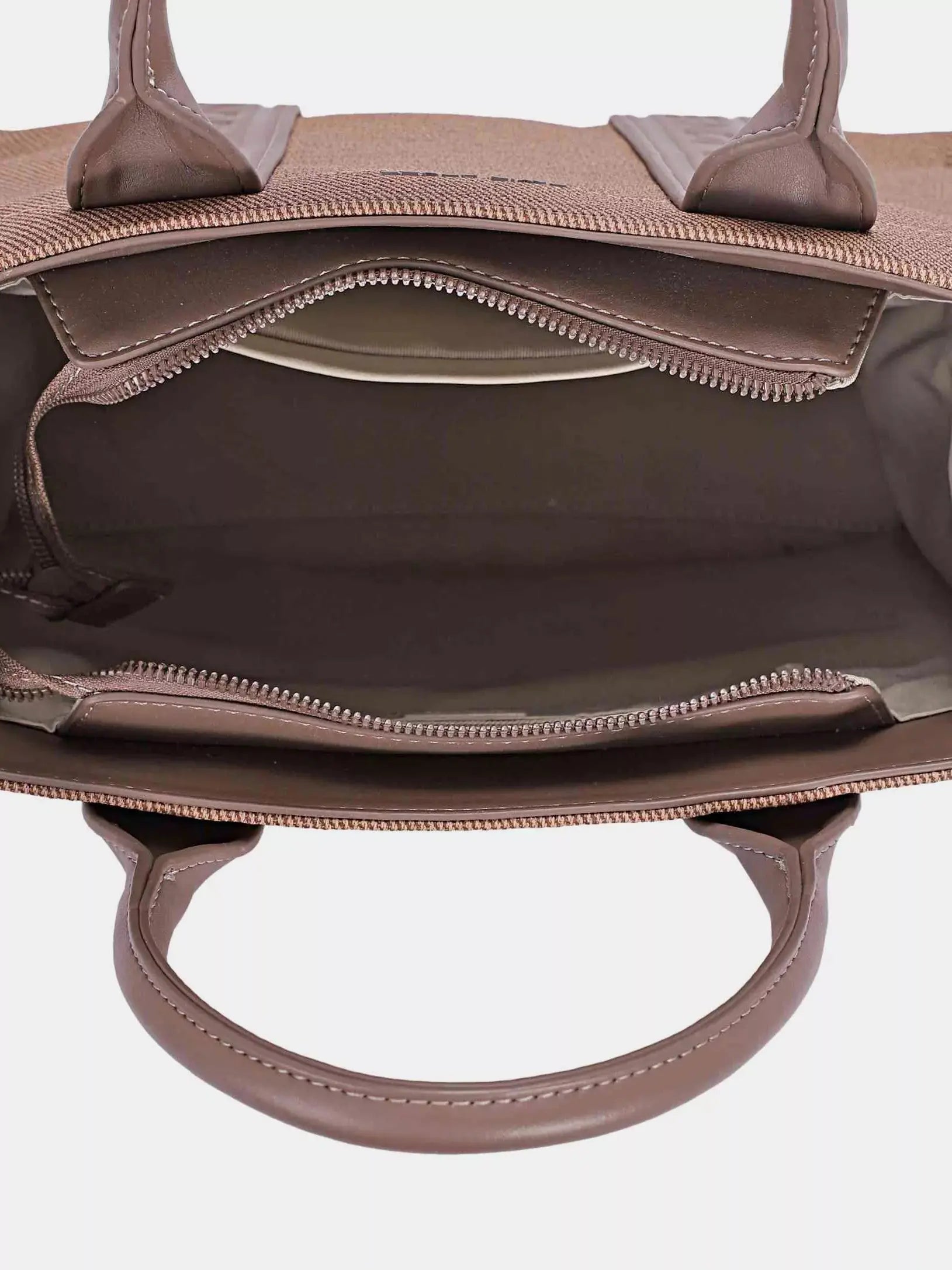 David Jones Canvas Tote Handbag with Contrast Leather Handles  Style Ratio