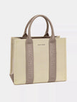 David Jones Canvas Tote Handbag with Contrast Leather Handles  Style Ratio