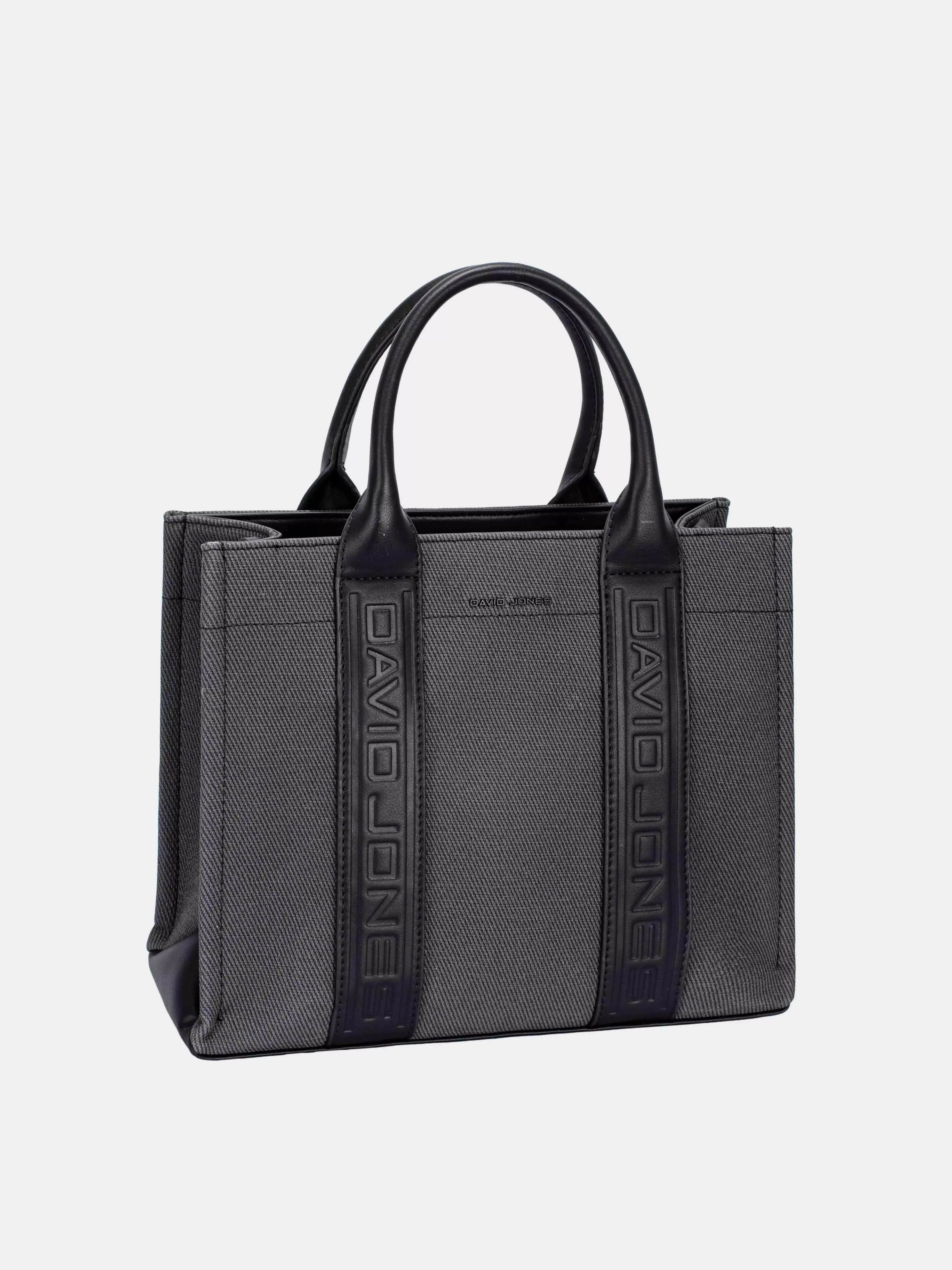 David Jones Canvas Tote Handbag with Contrast Leather Handles  Style Ratio