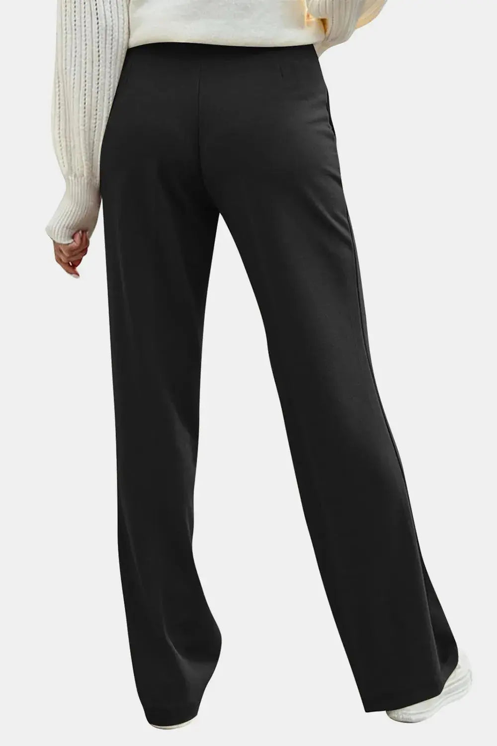 Decorative Button High Rise Pants  Style Ratio