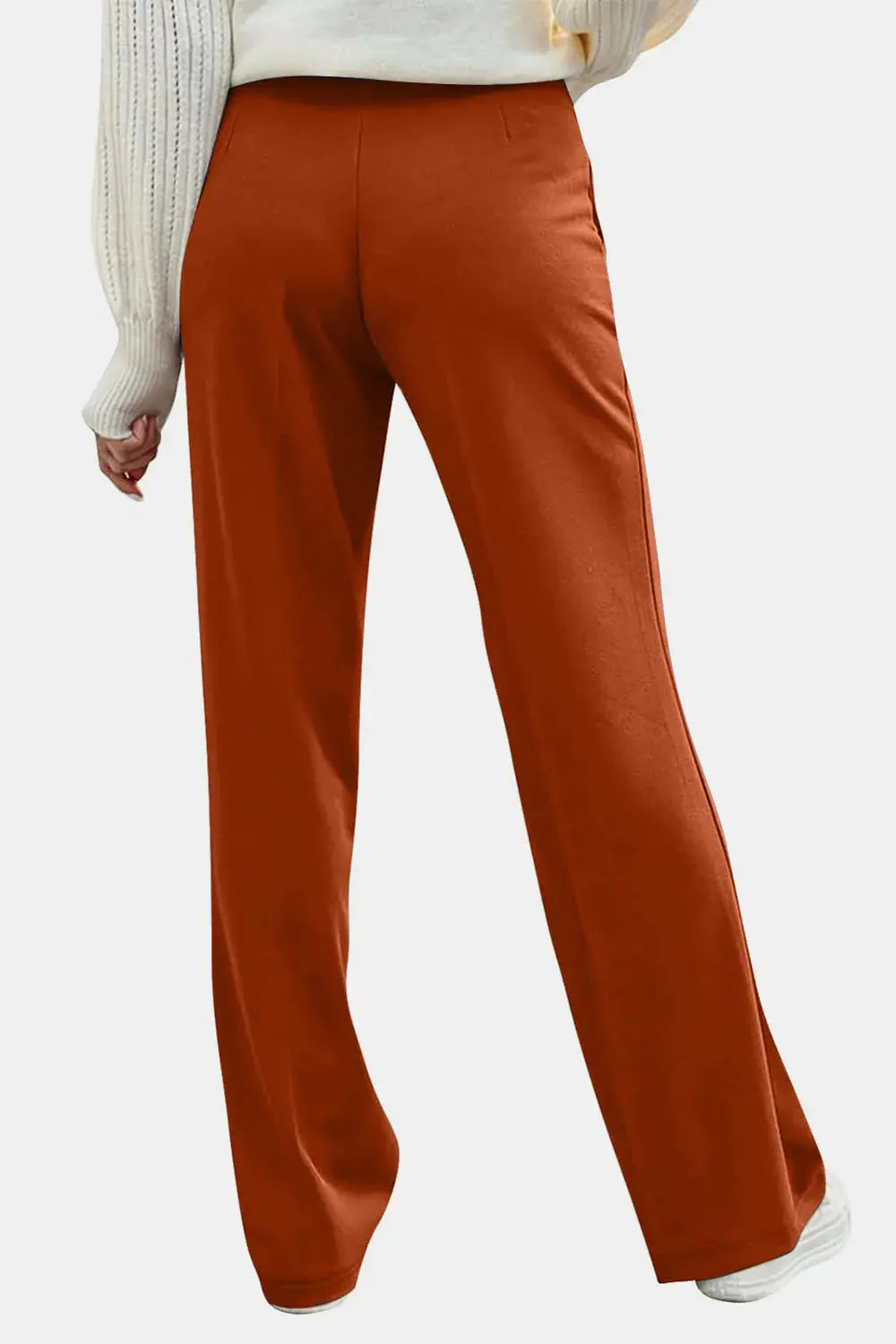 Decorative Button High Rise Pants  Style Ratio