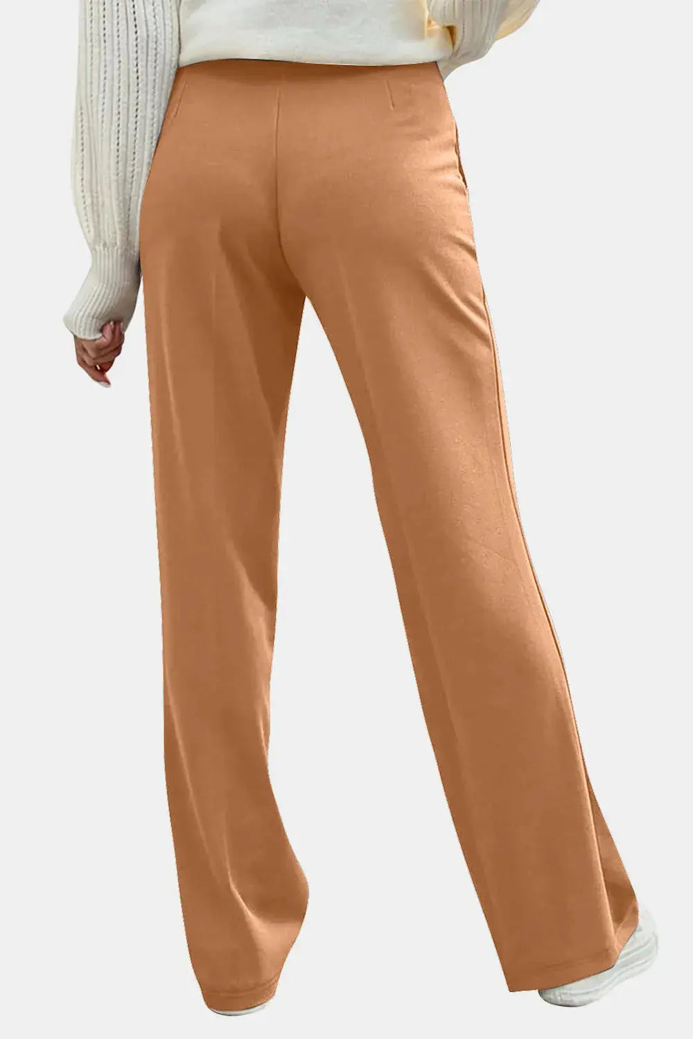 Decorative Button High Rise Pants  Style Ratio