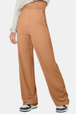 Decorative Button High Rise Pants  Style Ratio