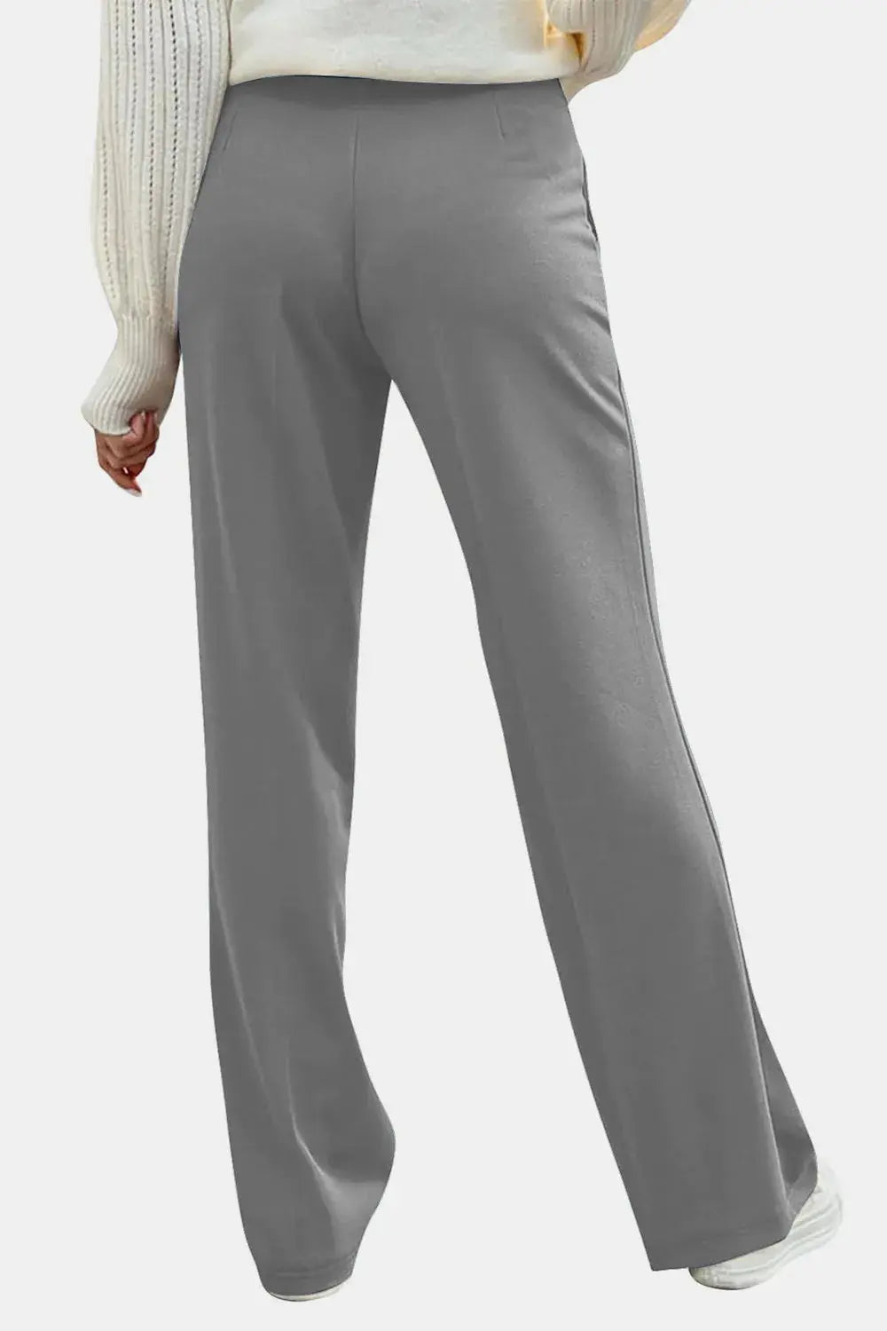 Decorative Button High Rise Pants  Style Ratio