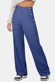 Decorative Button High Rise Pants  Style Ratio