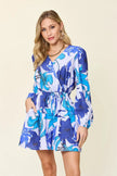 Double Take Full Size Floral Long Sleeve Romper with Pockets  Style Ratio