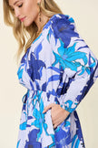 Double Take Full Size Floral Long Sleeve Romper with Pockets  Style Ratio