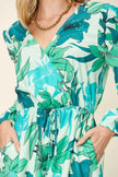 Double Take Full Size Floral Long Sleeve Romper with Pockets  Style Ratio